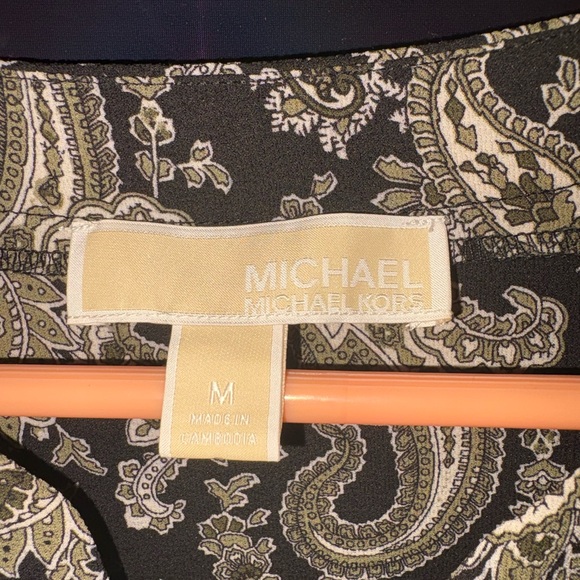 Michael Kors Black and Gold Patterned Top - Picture 4 of 4